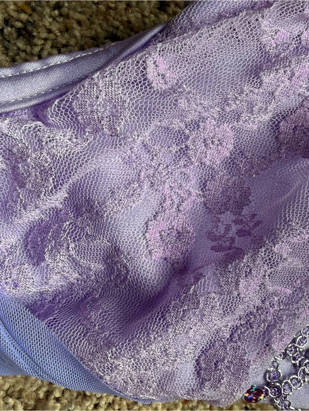 Kelle LC Lavender Lyrical Dance Costume Rhinestone Lace Contemporary Solo
